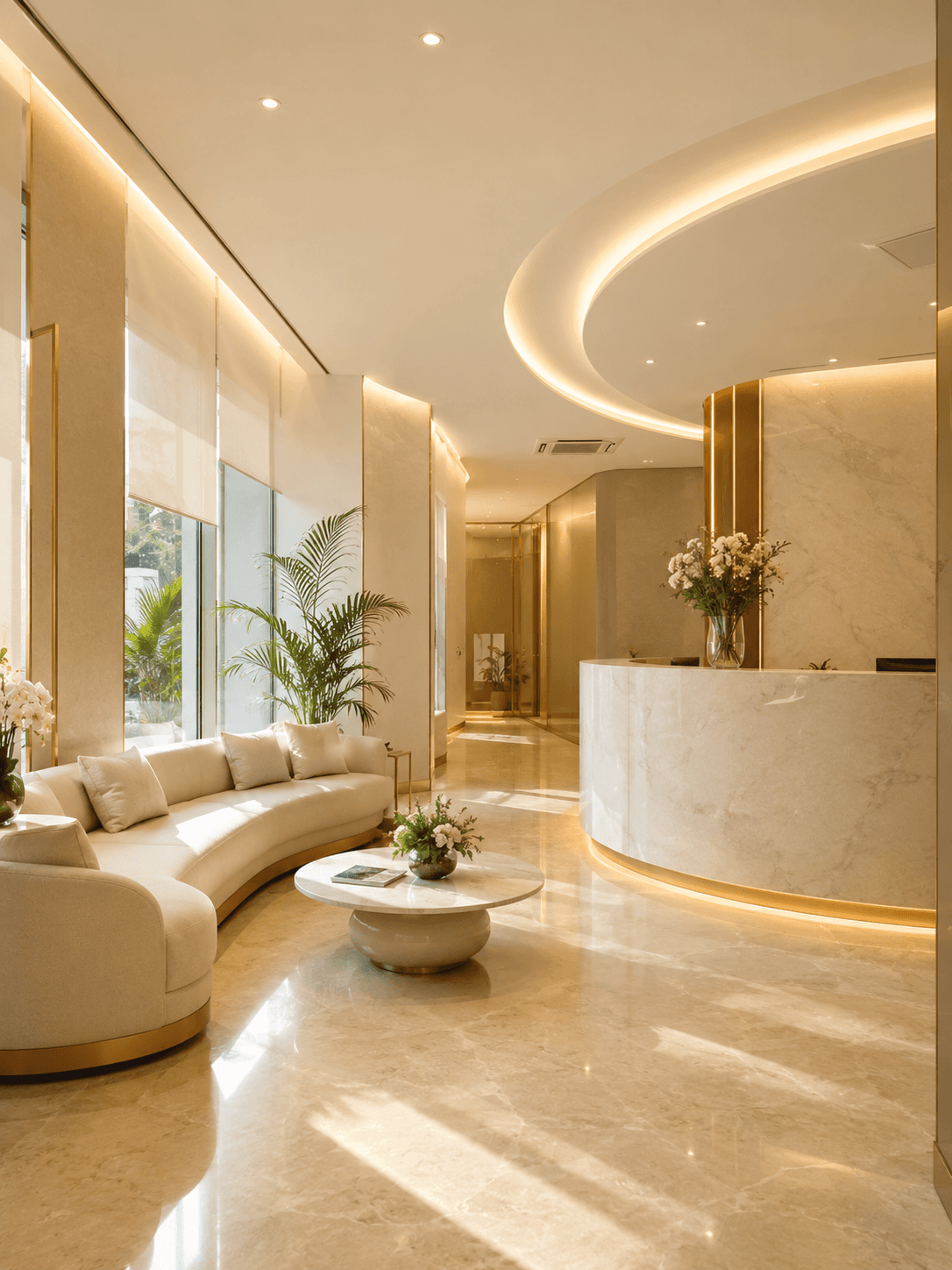 Lumora Dental Studio reception and waiting lounge